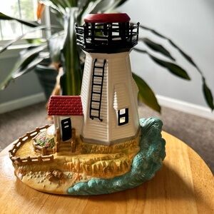 Plymouth Lighthouse Massachusetts 1769 Tealight Candle Holder Partylite  2003